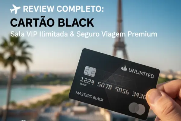 Cartão Black com Sala VIP Ilimitada e Seguro Viagem Premium